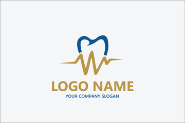W Shaped dental logo vector