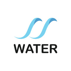 Water logo design with modern concept