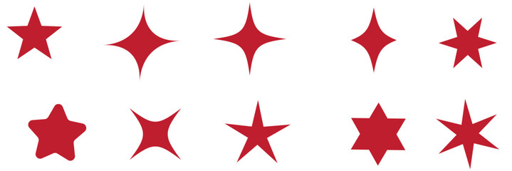 Sparkle vector icons set. Shine symbol illustration. star sign collection.