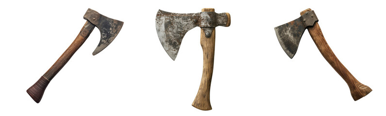Axe isolated on transparent background cutout