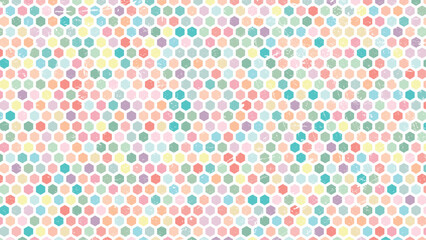 abstract geometric graphic seamless colorful hexagon pattern background