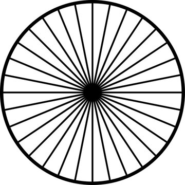 Bicycle wheel isolated on white background. Vector illustration for your design
