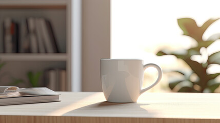 Peaceful Pause with Coffee and a Good Book - Generative AI