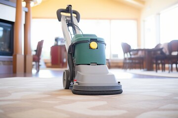 carpet cleaning machine on a commercial carpet