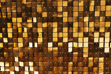 Golden festive background with balloons