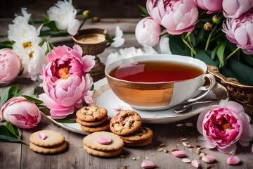 cup of tea and cookies