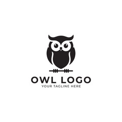 simple and modern owl logo illustration for company, 
business, community, team, etc