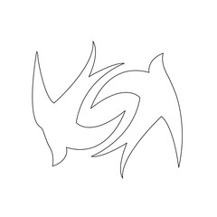 Continuous one line drawing of flying bird simple outline vector illustration