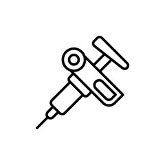 Syringe outline icons, minimalist vector illustration ,simple transparent graphic element .Isolated on white background