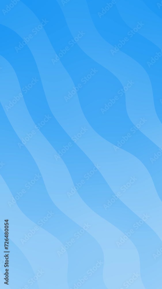 Poster abstract blue motion background. dynamic animated loopable vertical background video with wavy textu
