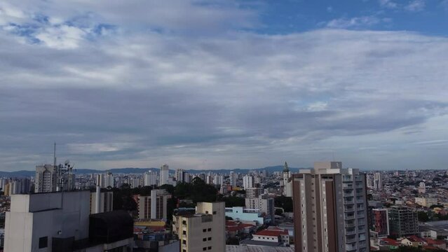 Drone top view of São Paulo metropolis