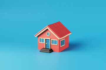 Fototapeta na wymiar Minimal house symbol. Real estate mortgage loan concept. 