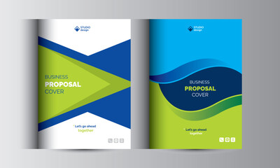Business Proposal Catalog Cover Design Template Concepts