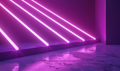 neon abstract light in the room