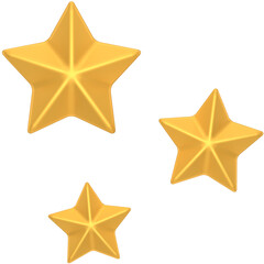 3D icon of 3 golden stars