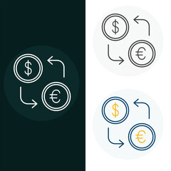 Currency Exchange Vector Illustration Icon Design