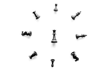 Chess pieces as part of game - competition in business and success concept