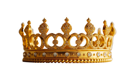 golden crown isolated - obrazy, fototapety, plakaty