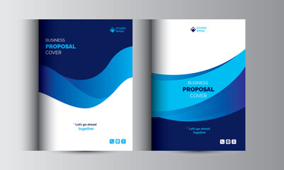 Business Proposal Catalog Cover Design Template Concepts - obrazy, fototapety, plakaty