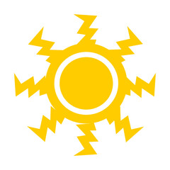 Cute doodle sun vector icon
