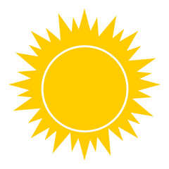 Cute doodle sun vector icon
