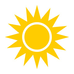 Cute doodle sun vector icon