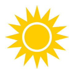 Cute doodle sun vector icon