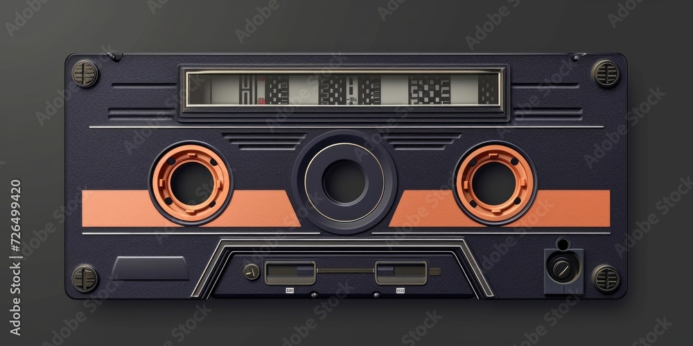 Poster a detailed shot of a radio mounted on a wall. perfect for illustrating vintage technology or adding 