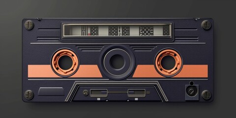 Obraz premium A detailed shot of a radio mounted on a wall. Perfect for illustrating vintage technology or adding a retro touch to any design project