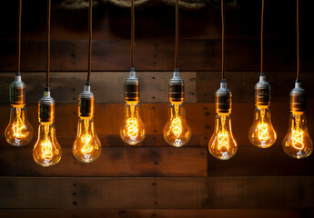 Light Consisting Of Five Design Bulbs
