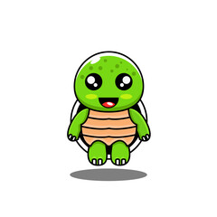 cute vector illustration of turtle mascot