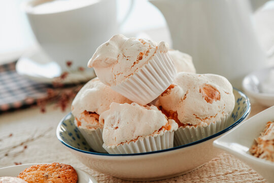 some spanish baked meringues in a bowl