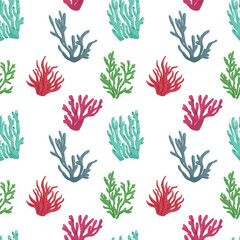 Vector pattern with corals