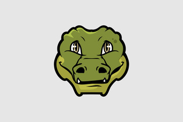 Friendly Alligator head vector logo template