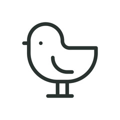 Baby chick isolated icon, small bird vector symbol with editable stroke © Altop Media