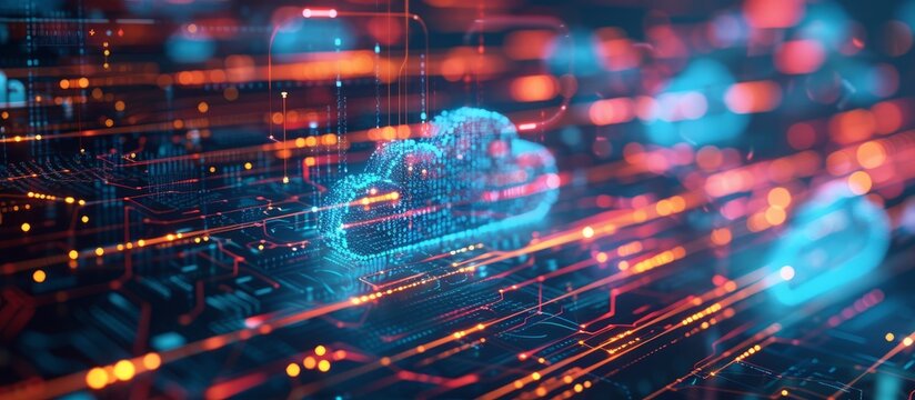 Digital data processing implemented in a neural network-based, futuristic data network with cloud computing and AI technology.