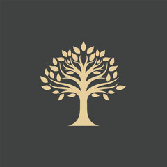 Abstract tree company logo template
