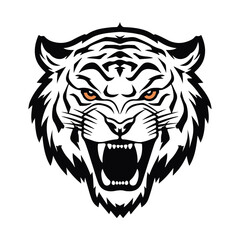 white tiger head illustration