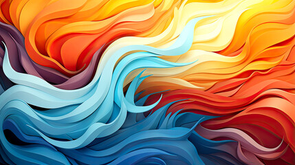 Obraz premium Vivid Abstract Waveforms
