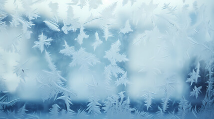 Beautiful winter Christmas glowing background with falling snowflakes, winter background