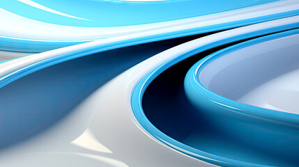 Blue Liquid Wave Art