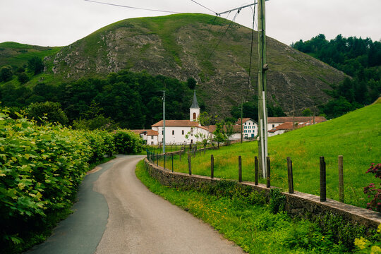 beautiful village aldudes in spain