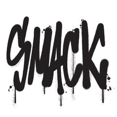 Vector graffiti spray paint word smack isolated vector illustration