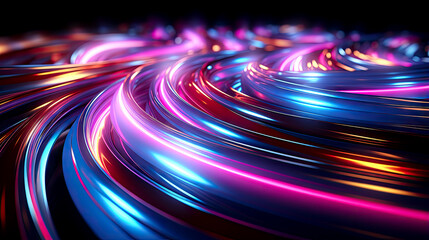 Flowing Neon Light Currents