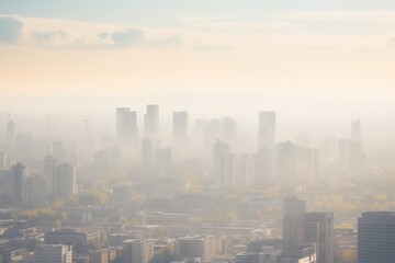 Fototapeta na wymiar air pollution covering a city skyline