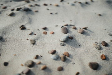 sand and stones on the beach