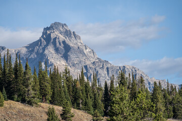 Beautiful landscape view of the Teton Mountain Range in Grand Teton National Park, Wyoming
