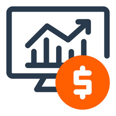 Dynamic Stock Market Analysis and Trading Vector Icon Illustration
