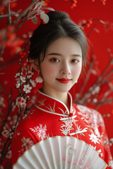 geisha with fan