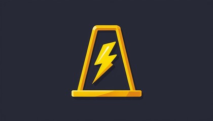 High Voltage Icon: A Modern Vector Art Illustration